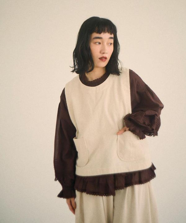 ソフト細コーデュロイ　ベスト