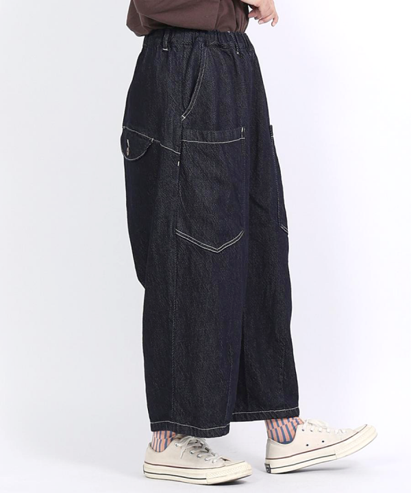 スラブヤーンデニム　ワイドパンツ