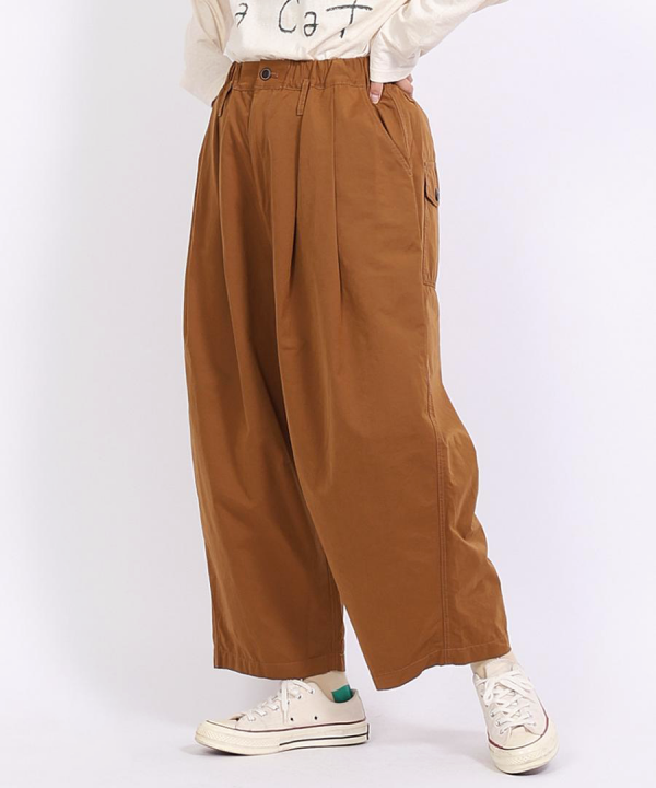 コットンナイロンピーチ起毛　パンツ