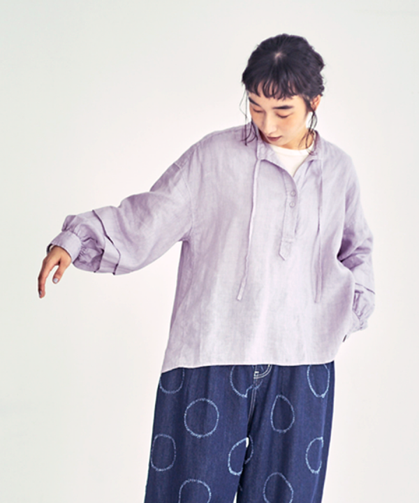 50リネンキャンバス　プルオーバー