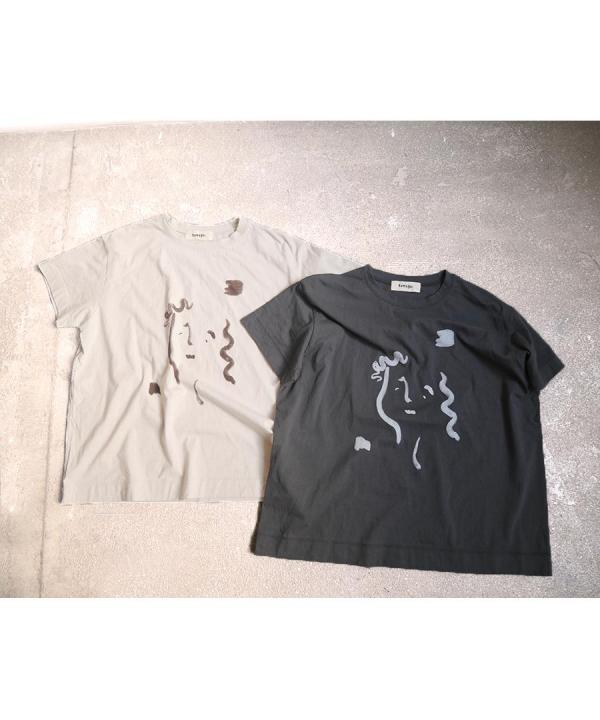 ハイゲージ天竺 イラストプリントTシャツ