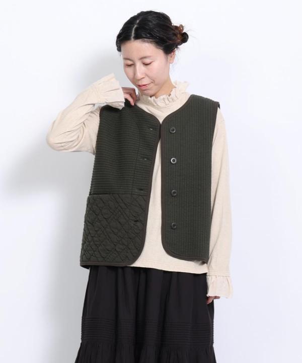 ストレッチキルト アシンメトリーベスト