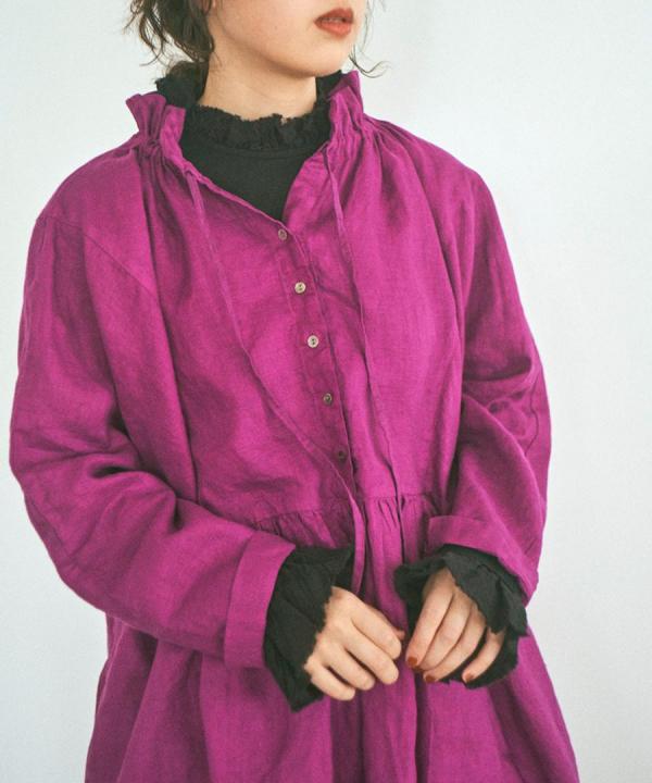 コットンベルギーリネン天竺×コットンヘンプガーゼ プルオーバー