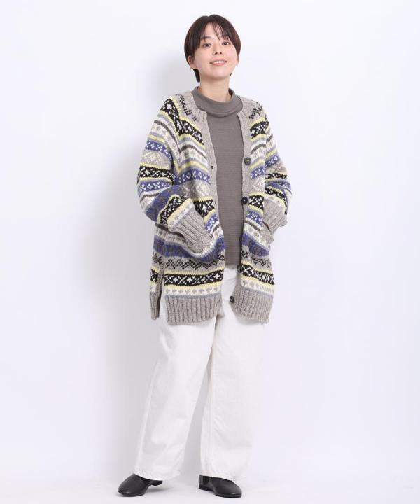 ロービングウール　ロングカーディガン