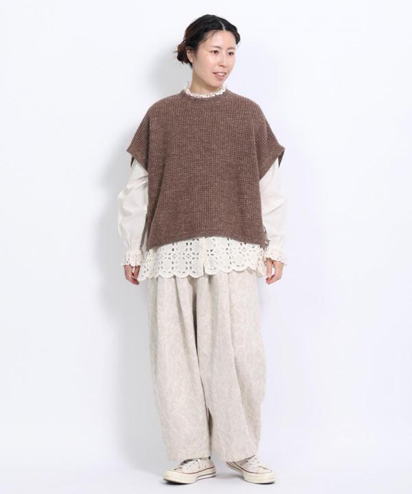 リネンウールアルパカ ベスト