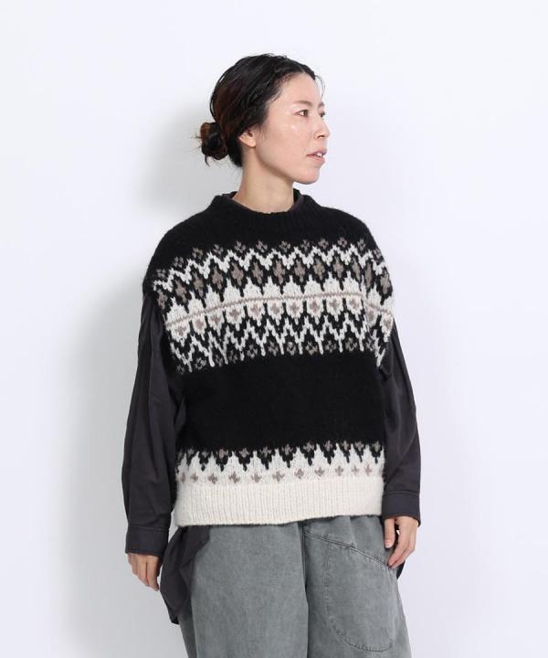 わたぐもアルパカジャガード ベスト