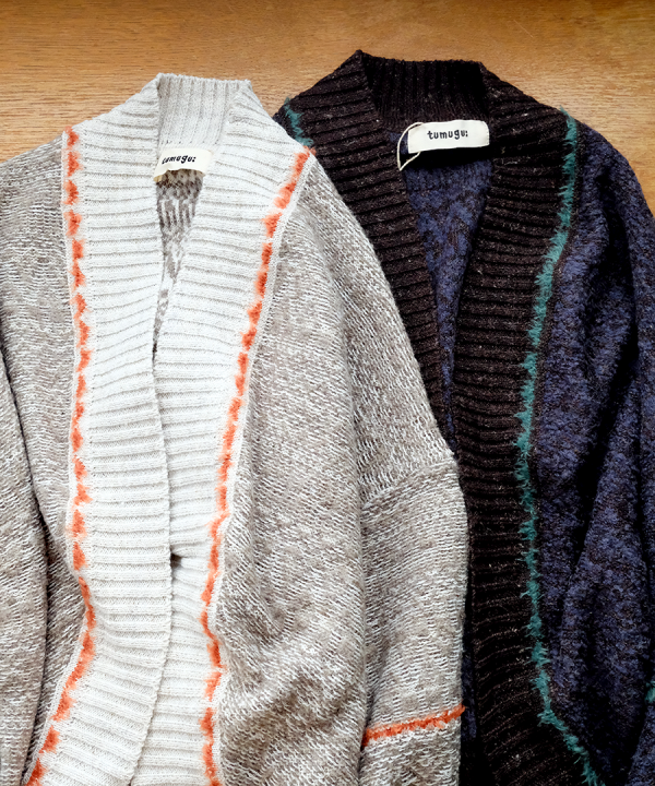 ミックスヤーンバックジャガード　ボレロカーディガン