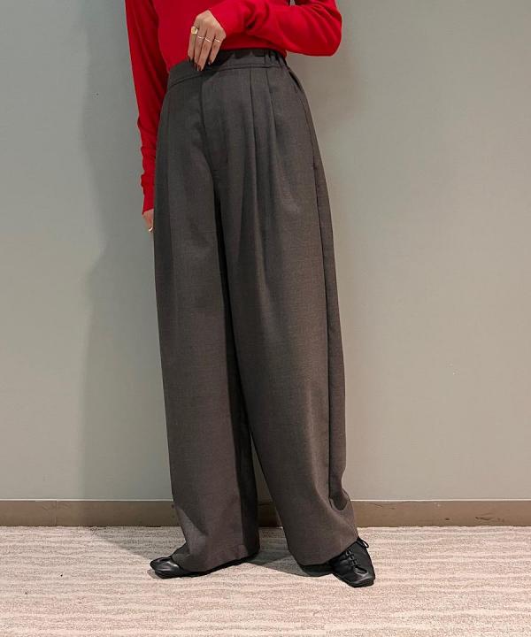 ウールデニム&T/Wミルドツイル ワイドパンツ