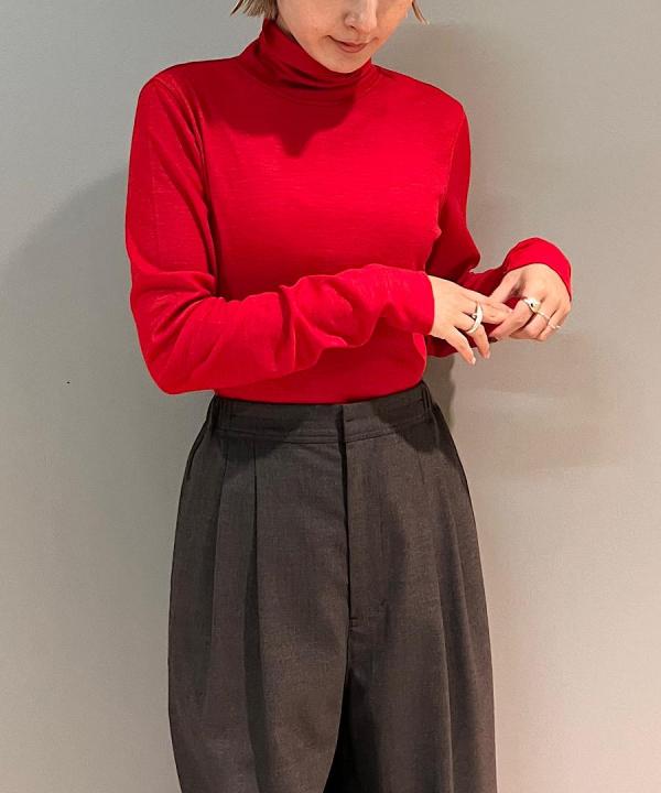 GRANDISH WOOL フライス タートルプルオーバー