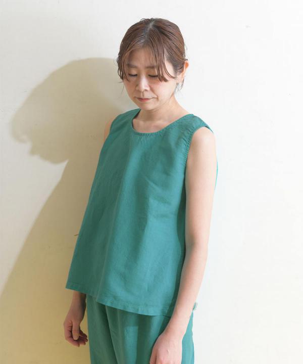 リネンコットン　タンクトップ