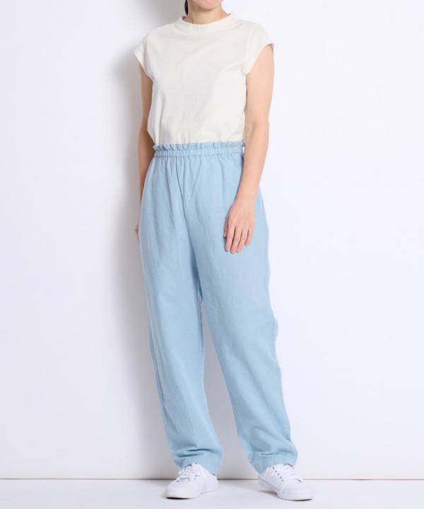 リネンコットン　テーパードパンツ