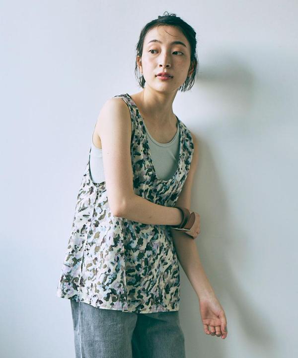 biotop printing ラウンドタンクトップ