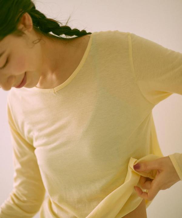 flow cotton silk 2WAYプルオーバー