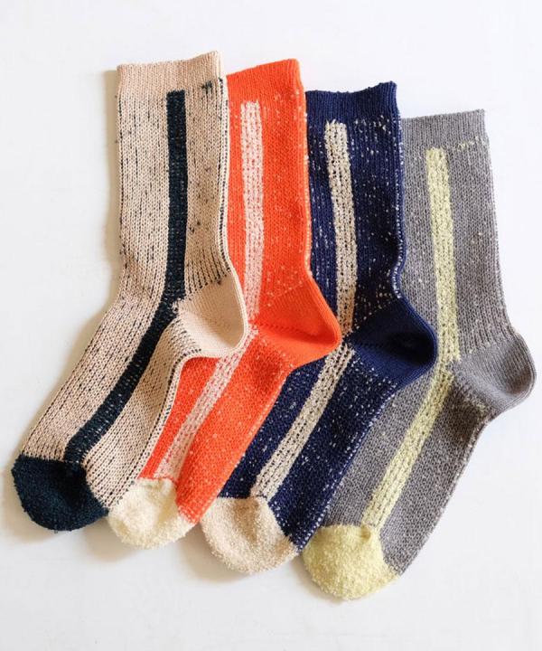 色の輪郭(配色) ショートソックス