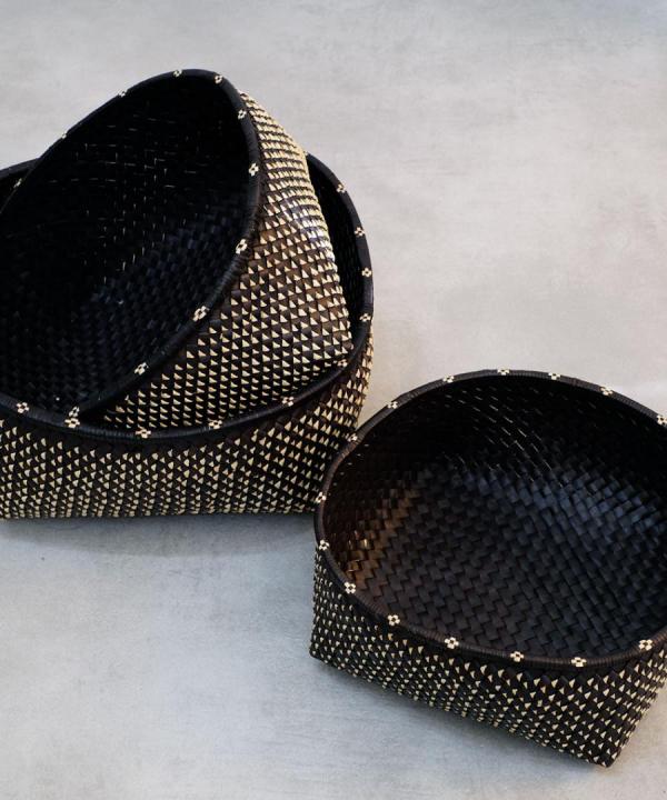 Kottan　Basket（M)/ブラックナチュラル