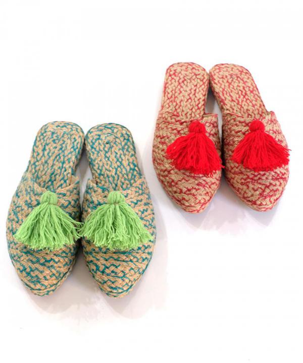 AbacaSandal/タッセルサンダル