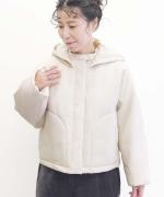 padded short hood coat