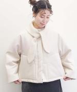 padded short hood coat