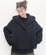super 140s short hood coat