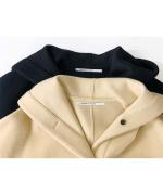 super 140s short hood coat