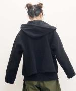 super 140s short hood coat