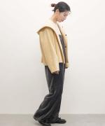 super 140s short hood coat