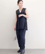 shirring all-in-one - cotton lyocell