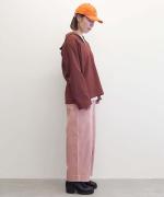 Cord Barrel Leg Trousers