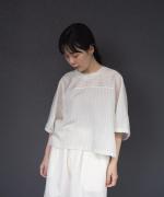 STRIPE DOLMAN SLEEVE SHORT SHIRT