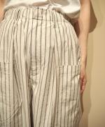 STRIPE TYPEWRITER BALLOON PANTS