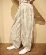 STRIPE TYPEWRITER BALLOON PANTS