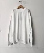 ミディ天竺バックラウンド ロングスリーブTシャツ