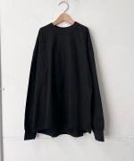 ミディ天竺バックラウンド ロングスリーブTシャツ