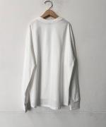 ミディ天竺バックラウンド ロングスリーブTシャツ