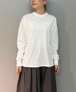 ミディ天竺バックラウンド ロングスリーブTシャツ