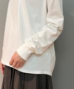 ミディ天竺バックラウンド ロングスリーブTシャツ