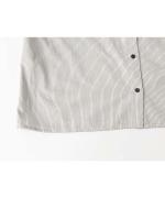 Gathered Neck Mini Stripe Shirt