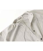 Gathered Neck Mini Stripe Shirt