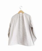 Gathered Neck Mini Stripe Shirt