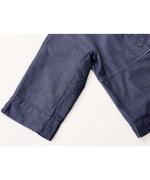 Half Placket Cotton Denim Smock