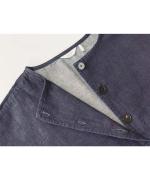 Half Placket Cotton Denim Smock