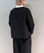 Wクロス ノーカラージャケット