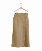 Cotton Wrap Straight Skirt