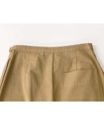 Cotton Wrap Straight Skirt