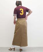 Cotton Wrap Straight Skirt