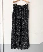 小花プリント サッシュワイドパンツ