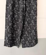 小花プリント サッシュワイドパンツ