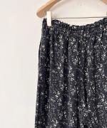 小花プリント サッシュワイドパンツ