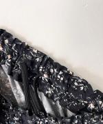 小花プリント サッシュワイドパンツ