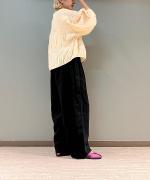 フレンチリネンキャンバス コクーンパンツ